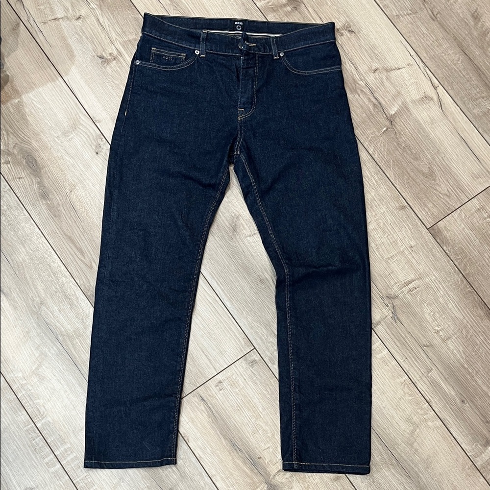 BOSS ‘Maine’ Men's Dark Blue Jeans Organic Cotton
